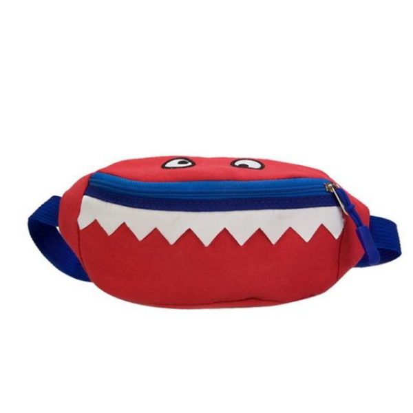Cute Children Waist Bag Packs Cartoon Animal Shark Chest Bag Kid Money Waist Bags Kawaii running fanny pack belt chest|Crossbody Bags| - Red 10